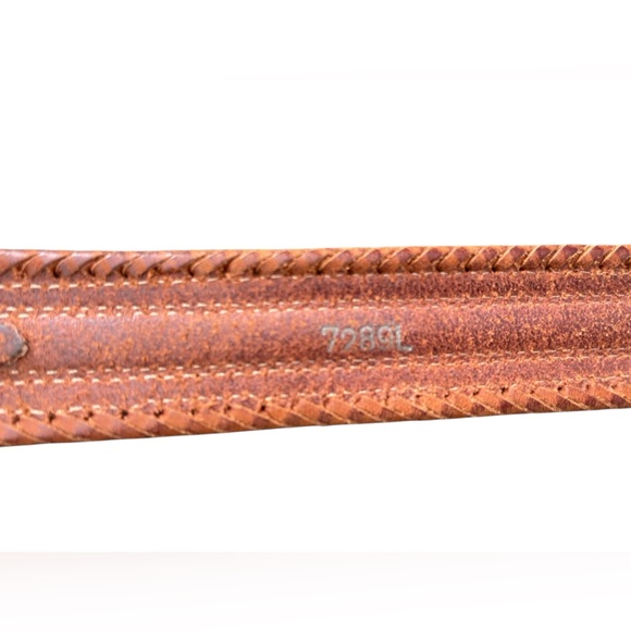 Tony Lama Men's Aged Bark Badlands Horse-Hair Belt - Picture 7 of 10